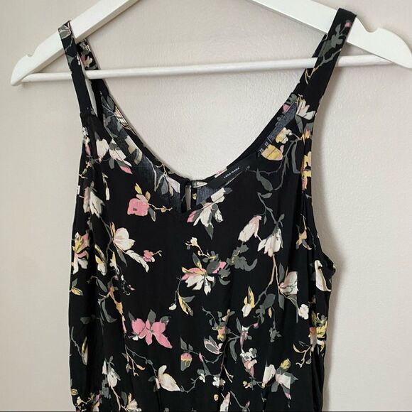 Vero Moda Jumpsuit Simply Easy Floral Pattern Culotte Cropped Casual Black Cute - Picture 7 of 12